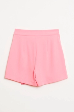A wholesale clothing model wears ROB10056 - Short Skirt - Candy Pink, Turkish wholesale Skirt of Robin