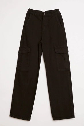 A model wears ROB10210 - Trousers - Black, wholesale Pants of Robin to display at Lonca