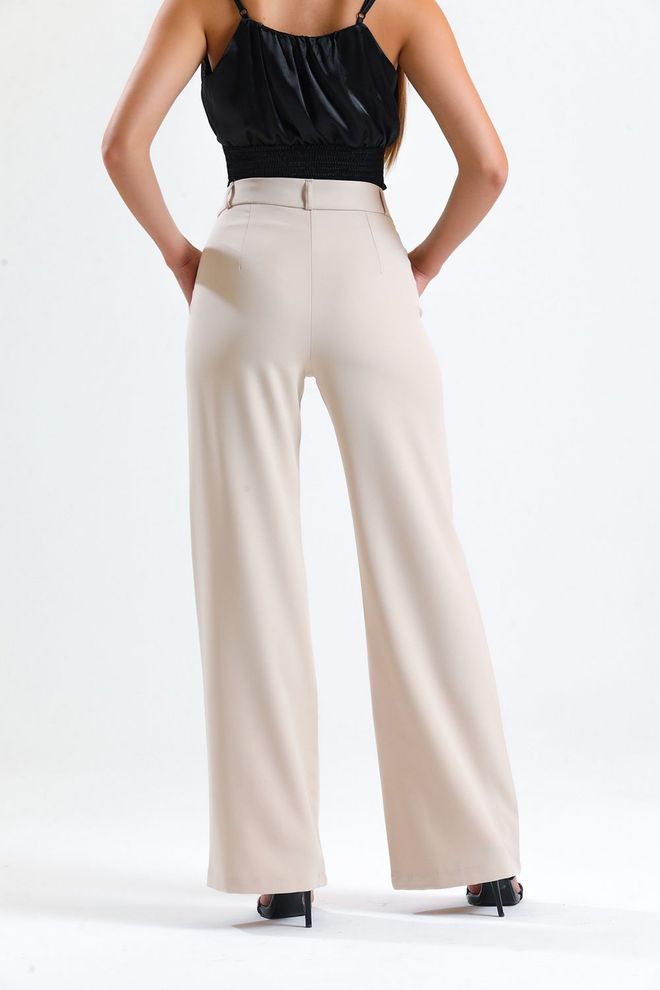 SENSE Sense Stone Ornamental Stitched Hürrem Fabric Wide Leg Trousers Wholesale Clothing Formal