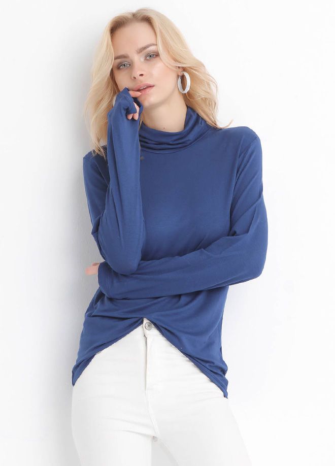 SENSE Блуза С Высоким Воротником И Длинными Рукавами Парламент Оптовая продажа одежды Скромный