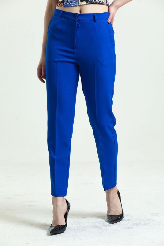 SENSE Hlače Sense Saks Hlače Do Gležnjev Iz Atlas Blaga Oblačila na debelo Delo