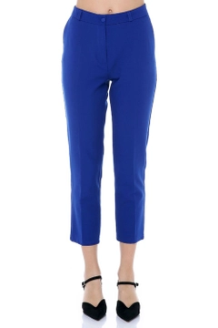 A wholesale clothing model wears sns11105-plus-size-trousers-saks, Turkish wholesale Pants of SENSE