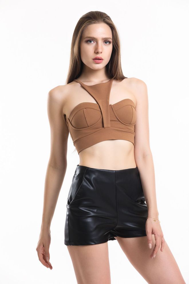 SENSE Scuba Crepe Bustier With Strappy Glops Wholesale Clothing Lounge