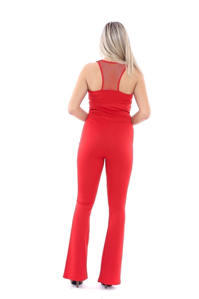 SENSE Sense Red On And Back Robes Fillet Garment Zipper Jumpsuit Wholesale Clothing Summer