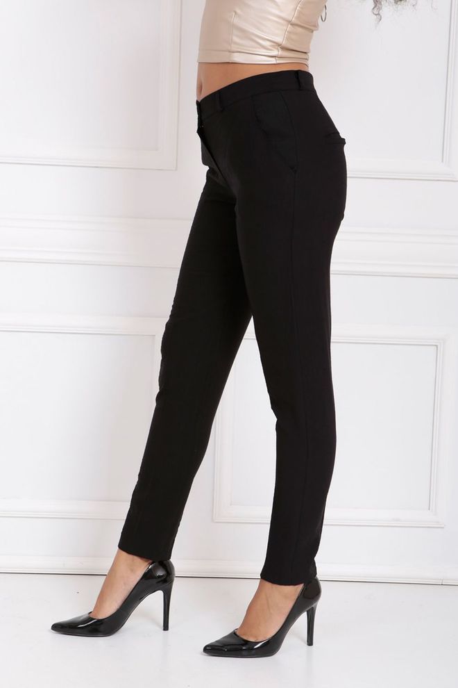 SENSE Sense Black Waist Bridge Trim Stitched Pants Wholesale Clothing Spring