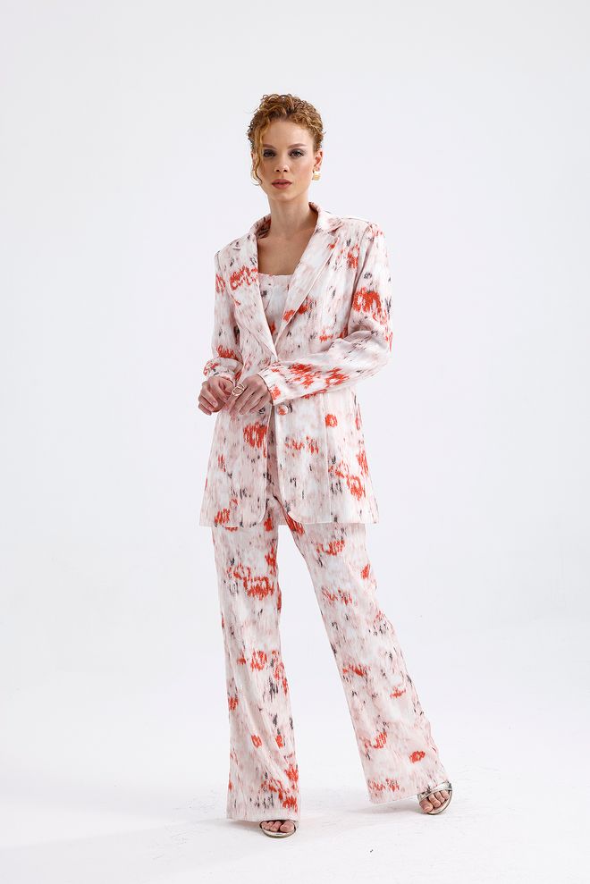 SENSE Večernja Haljina Sense White Orange Tie Dye Veleprodaja odjeće Elegantan