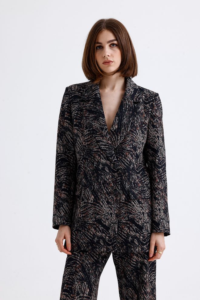 SENSE Sense Black Coffee Pattern Lined Patterned Suit Jacket And Pants Wholesale Clothing Wedding