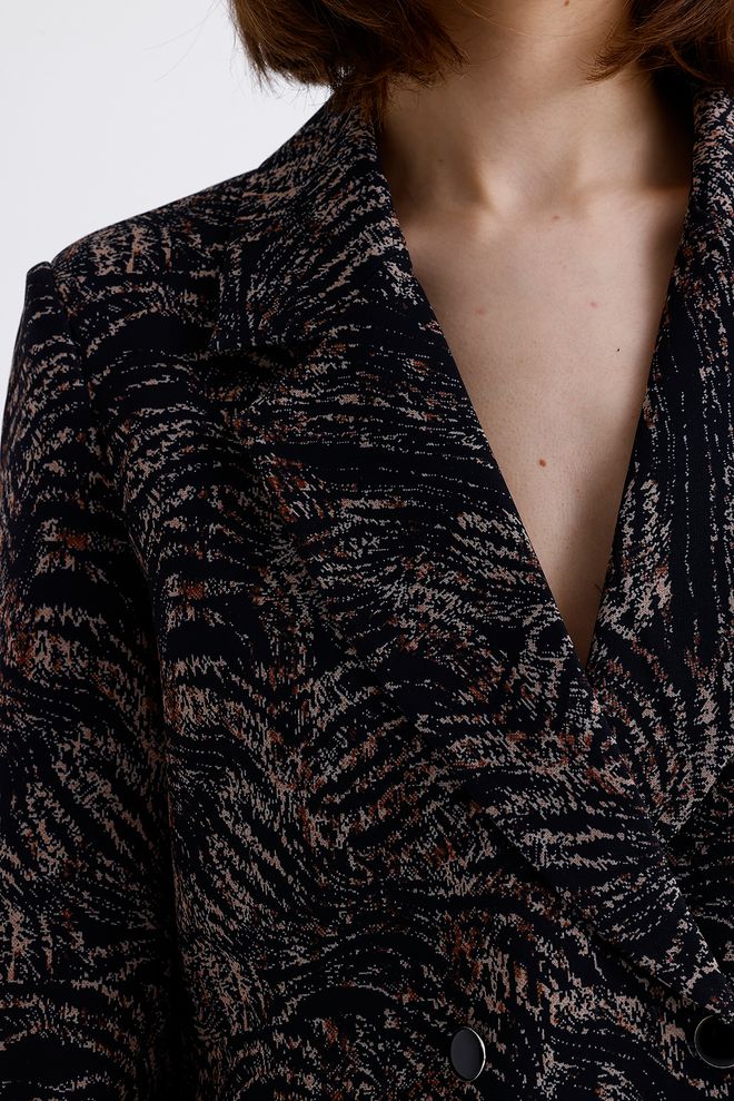 SENSE Sense Black Coffee Pattern Lined Patterned Suit Jacket And Pants Wholesale Clothing Fall