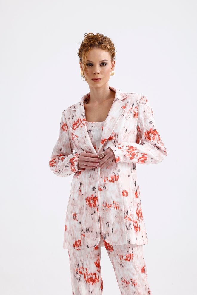 SENSE Robe De Soirée À Motif Eyeliner Batik Et Veste À Sequins Multicolore Vêtements en gros Glamour