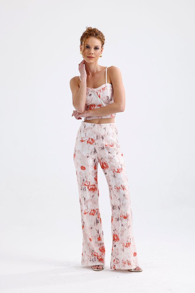 SENSE Pantalon À Jambes Larges En Sequins Batik Multicolore Vêtements en gros Formel