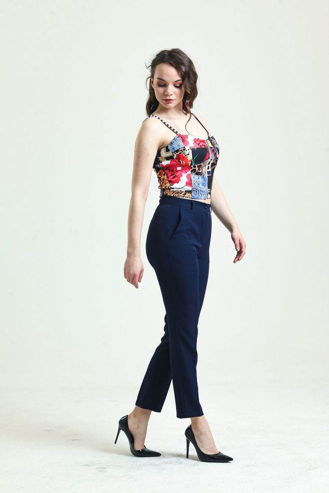 SENSE Atlas Fabric Pants At The Wrist Navy Blue Wholesale Clothing Birthday