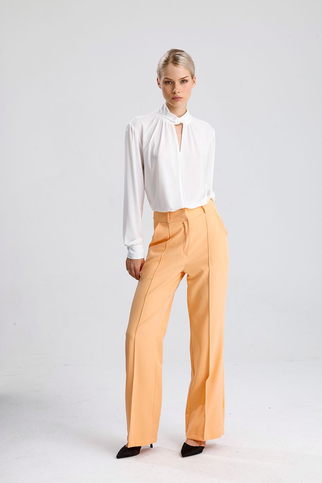 SENSE Orange Elegant Formal Vintage Pants Wholesale Clothing Work