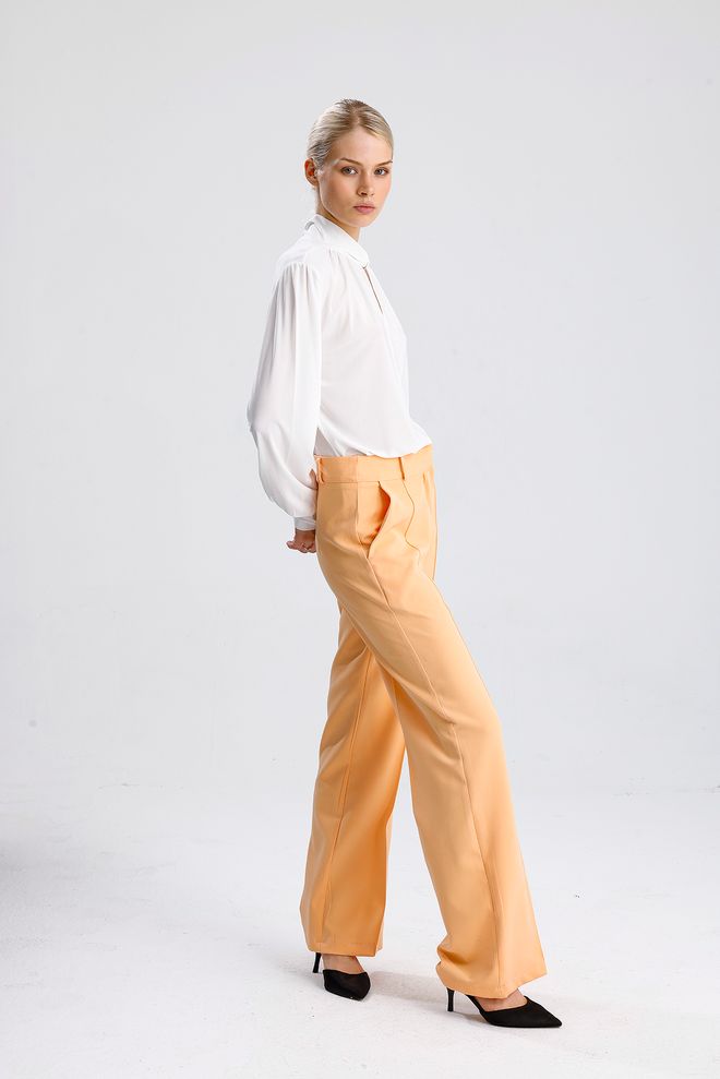 SENSE Orange Elegant Formal Vintage Pants Wholesale Clothing 1