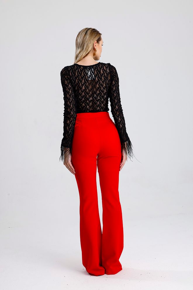 SENSE Red Sexy Formal Elegant Pants Wholesale Clothing Formal