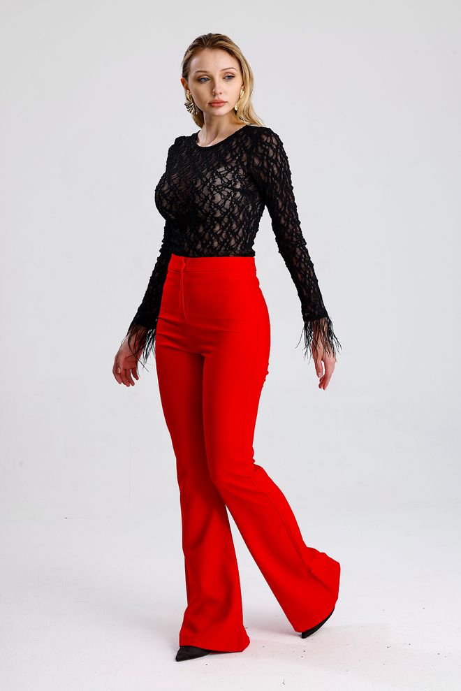 SENSE Red Sexy Formal Elegant Pants Wholesale Clothing 1