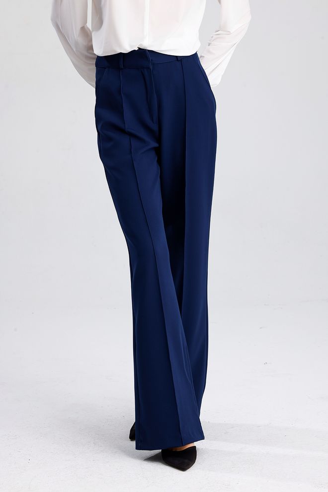 SENSE Navy Blue Formal Elegant Vintage Pants Wholesale Clothing Spring