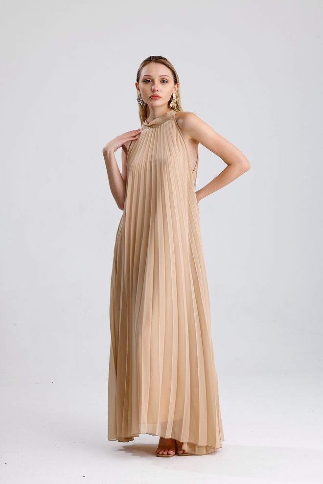 SENSE Bež Elegantna Formalna Glamurozna Seksi Vintage Retro Haljina Veleprodaja odjeće Vintage