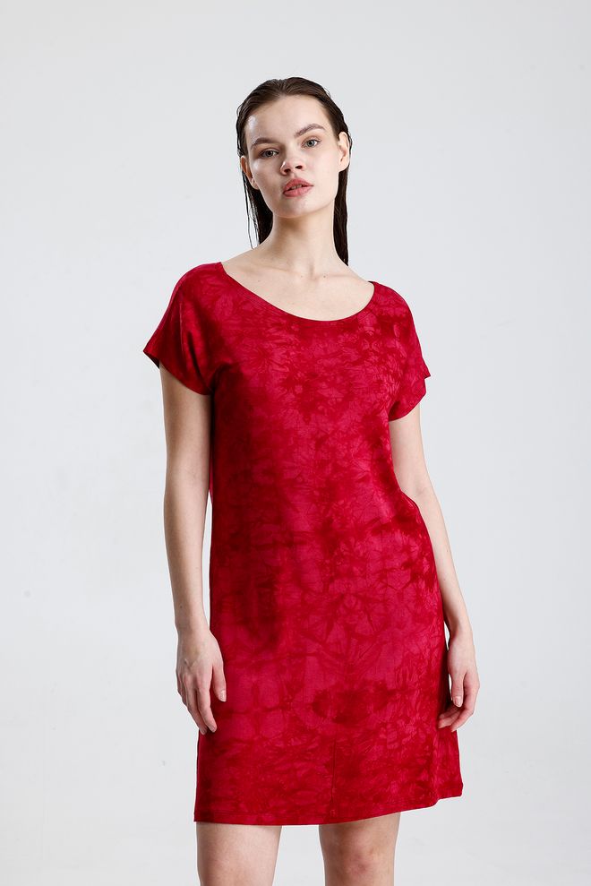 SENSE Rdeča Ležerno Šport Ljubek Shift Obleka Oblačila na debelo Pomlad