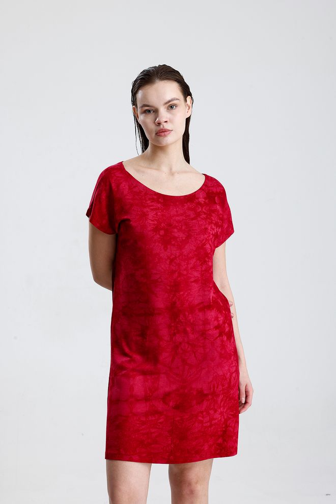 SENSE Rdeča Ležerno Šport Ljubek Shift Obleka Oblačila na debelo 1