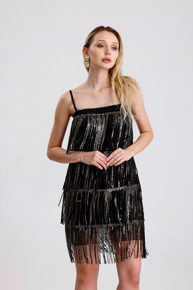 SENSE Vestido Negro Sexy Glam Elegante Formal Slip Ropa al por mayor Sexy