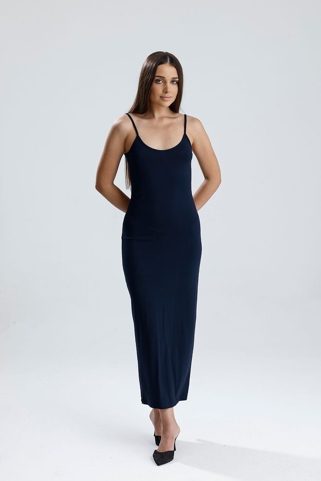 SENSE Mornarsko Plava Seksi Elegantna Formalna Maxi Slip Haljina Veleprodaja odjeće Sexy