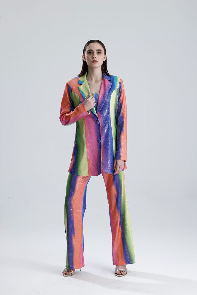 SENSE Pink Single Breasted Blazer Jacket Wholesale Clothing 1