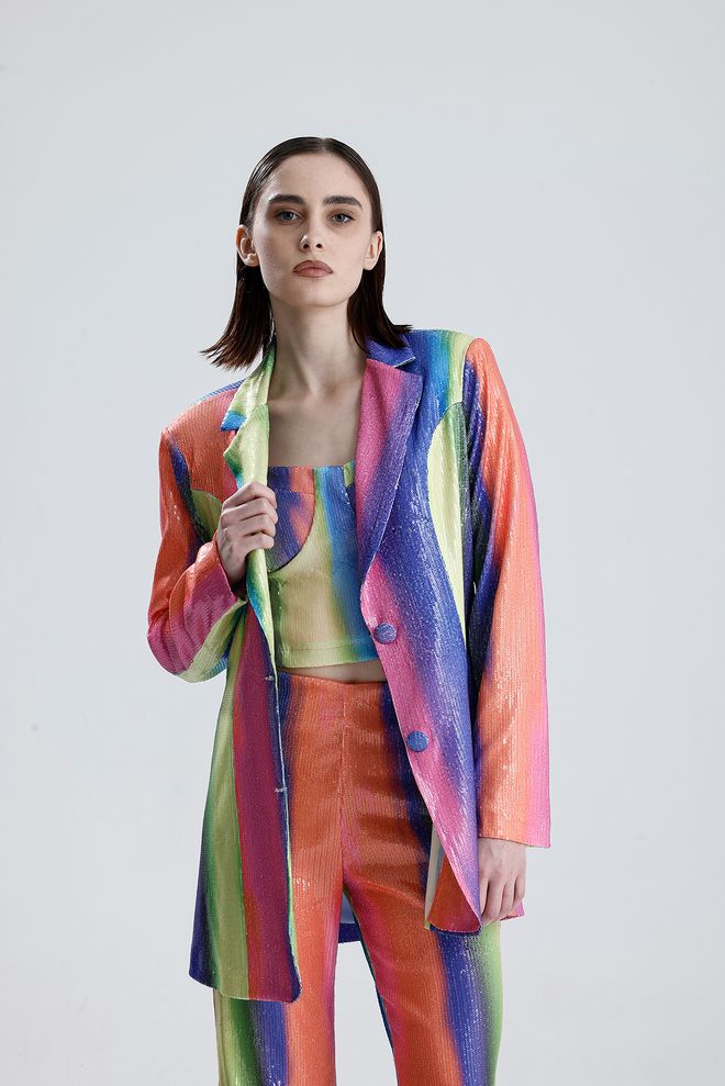 SENSE Pink Single Breasted Blazer Jacket Wholesale Clothing Work