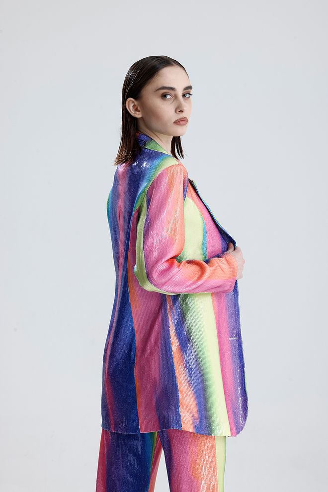 SENSE Pink Single Breasted Blazer Jacket Wholesale Clothing Spring