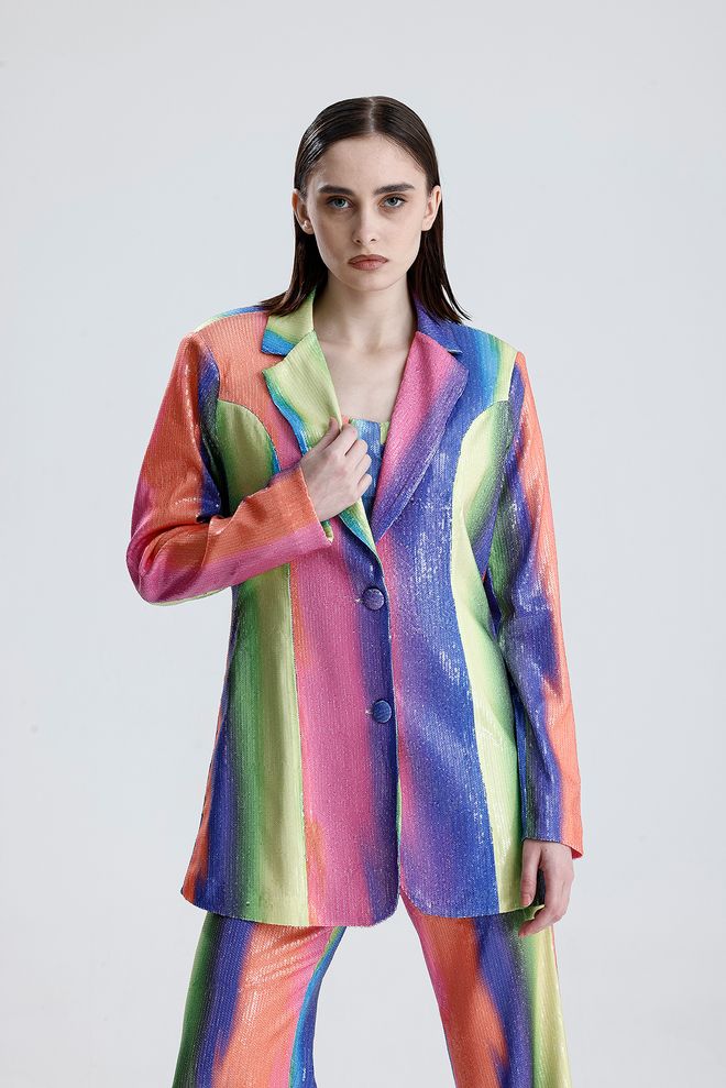 SENSE Pink Single Breasted Blazer Jacket Wholesale Clothing Vintage