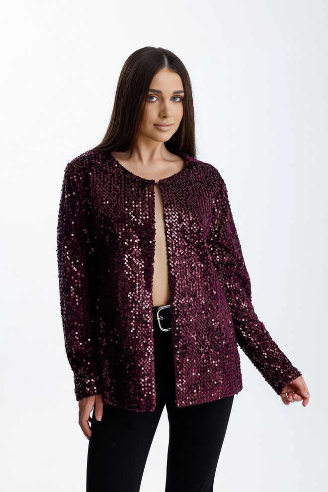 SENSE Claret Red Elegant Single Breasted Blazer Jacket Wholesale Clothing 1