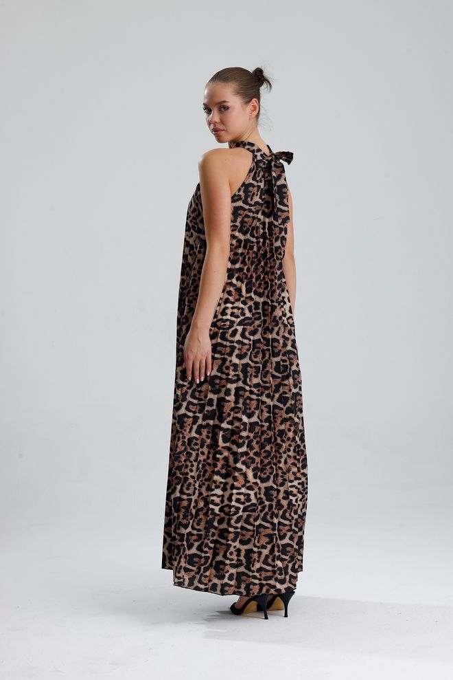 SENSE Ruda Be Rankovių Shift Tipo Su Gyvūnų Raštu Suknelė Didmeninė prekyba drabužiais Čiuožėjos