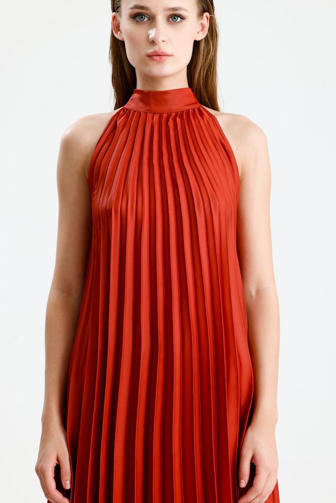 SENSE Eleganti Oranžinė Ilga Blazerinė Su Aukštu Kaklu Suknelė Didmeninė prekyba drabužiais Vasara