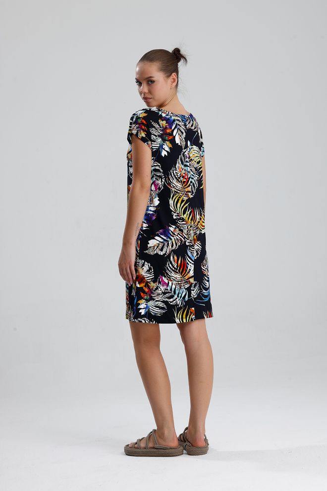 SENSE Rochie Shift Neagră Casual Drăguță Cu Mâneci Capac Îmbrăcăminte cu ridicata Drăguț