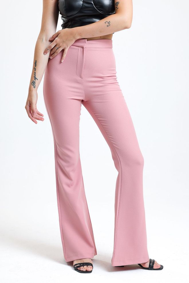 SENSE Powder Flared Zippered Pocket Hürrem Trousers Wholesale Clothing Spring