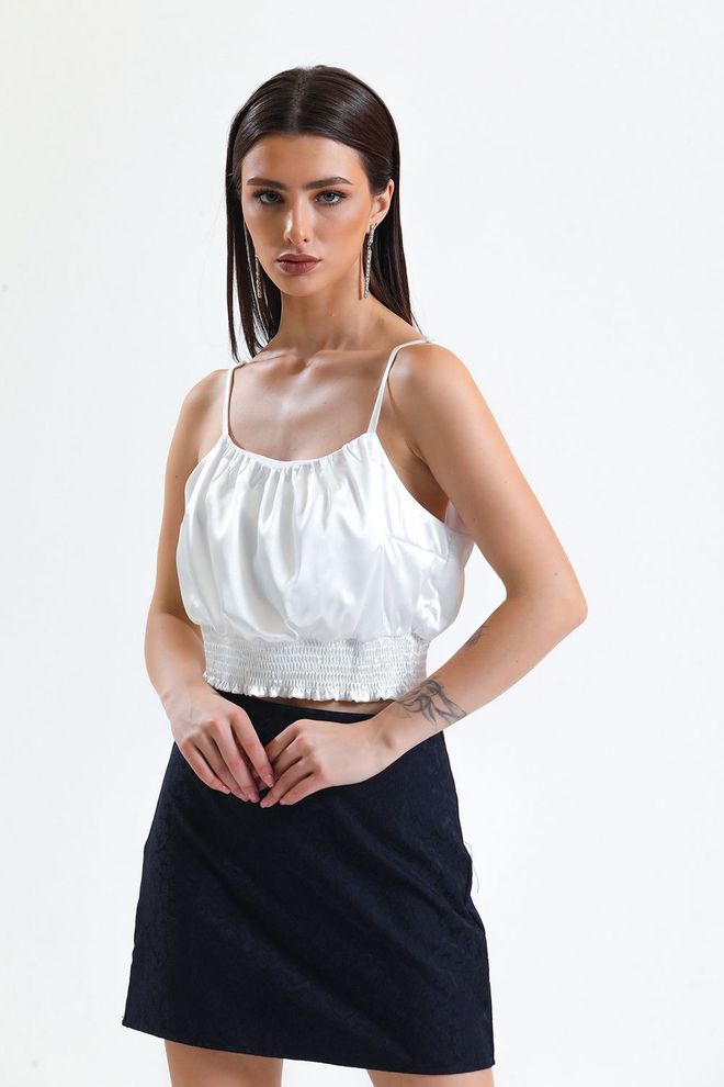 SENSE Navy Blue Jacquard Mini Skirt_Etk32609 Wholesale Clothing Casual