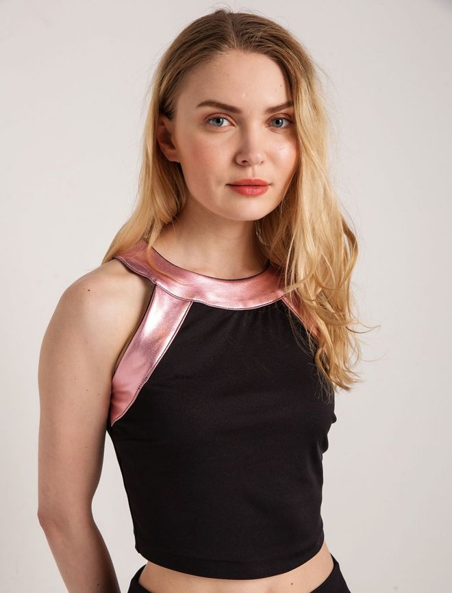 SENSE Yakası Garnili Sırtı Fermuarlı Bluz Toptan Giyim Bahar