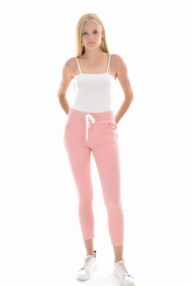 SENSE Powder Waist Lace up Trousers Wholesale Clothing Spring