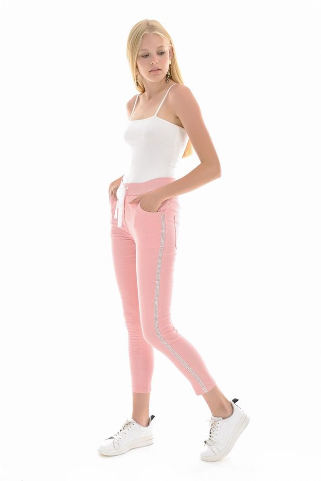 SENSE Powder Waist Lace up Trousers Wholesale Clothing Cotton