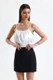 Hurtowa modelka nosi sns10284-black-jacquard-mini-skirt_etk32609, turecka hurtownia  firmy 
