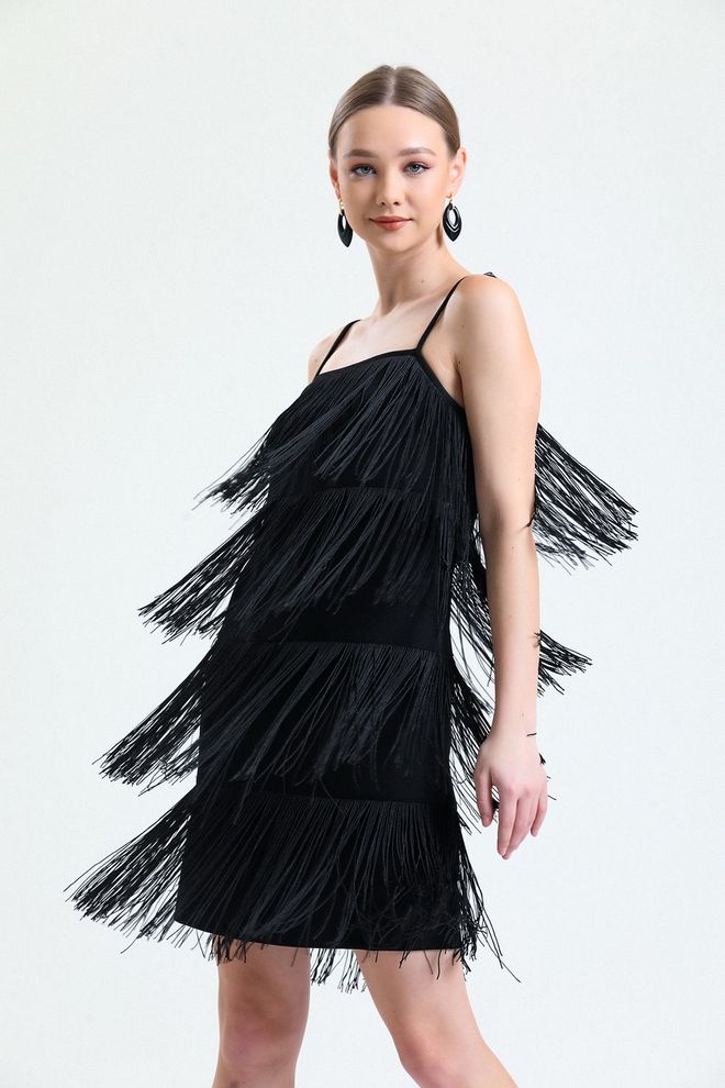 SENSE Vestido De Noche Con Cordón Negro Minivestido De Crepé De Buceo Ropa al por mayor Formal