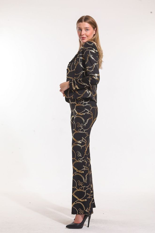 SENSE Chain Printed Scuba Trousers Wholesale Clothing Work