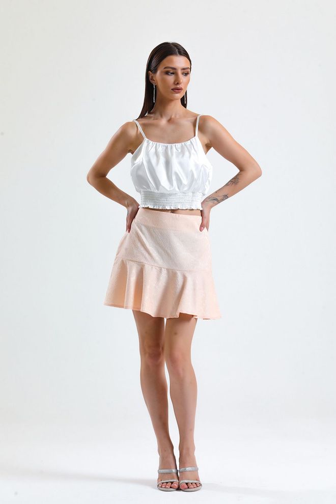 SENSE Powder Jacquard Short Flounce Skirt_Etk32608 Wholesale Clothing Lounge