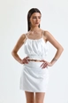Hurtowa modelka nosi sns10364-ecru-jacquard-mini-skirt_etk32609, turecka hurtownia  firmy 