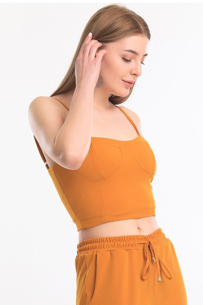 SENSE Saffron Gloped Bustier Wholesale Clothing Casual