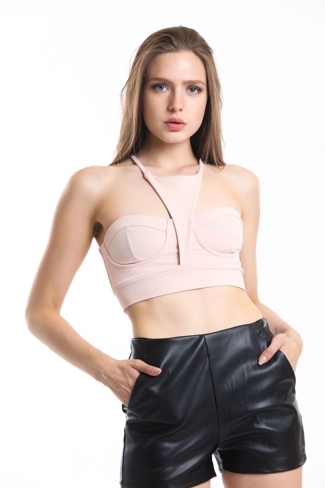 SENSE Scuba Crepe Bustier With Powder Strap Glops Wholesale Clothing Polyester
