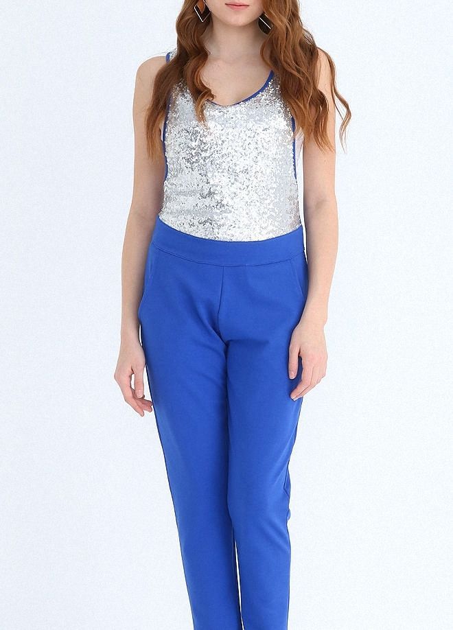 SENSE Saks Sequin Detailed Jumpsuit Wholesale Clothing Lounge