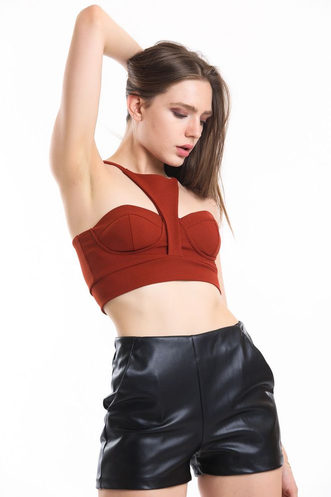SENSE Scuba Crepe Bustier With Tile Strap Glops Wholesale Clothing Casual
