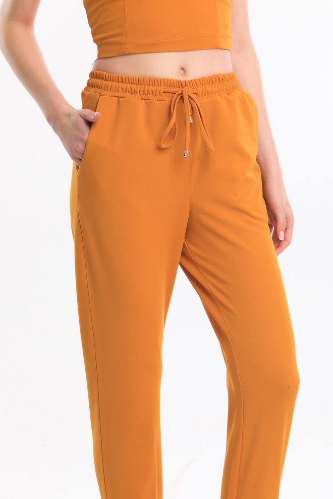 SENSE بنطلون سينس كريب بجيب زعفران Pnt33884 ملابس بالجملة ربيع