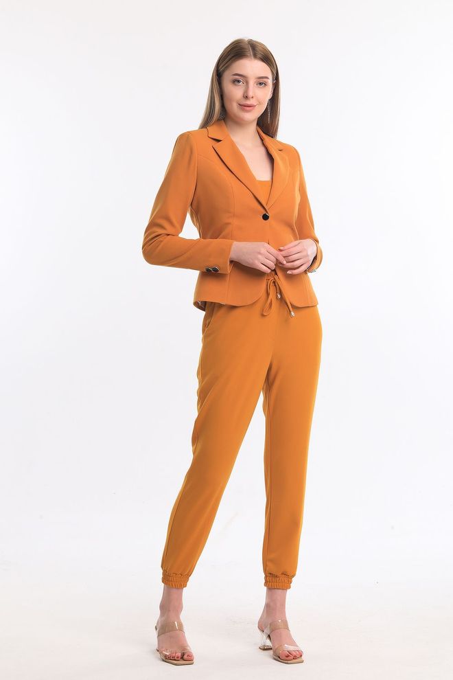 SENSE بنطلون سينس كريب بجيب زعفران Pnt33884 ملابس بالجملة نادي رياضي