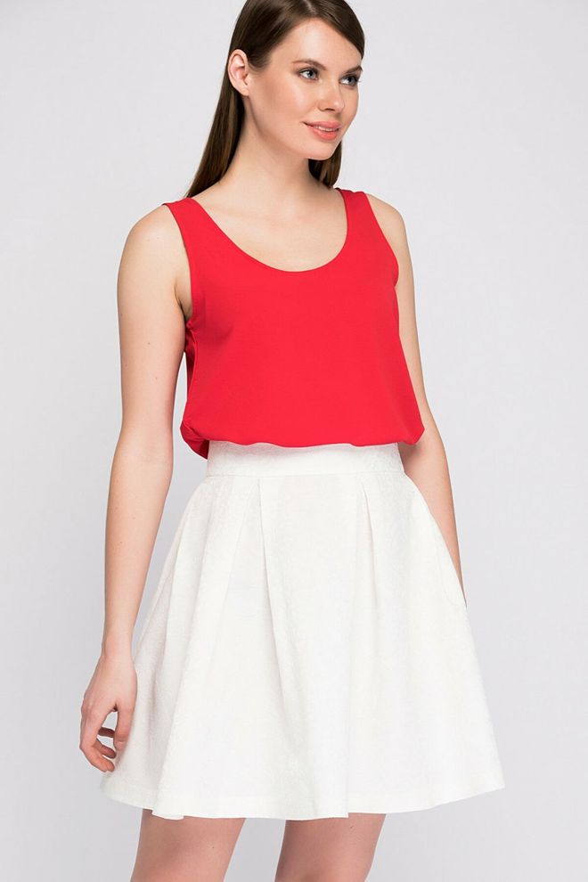 SENSE Gonna jacquard plissettata color écru Abbigliamento all'ingrosso Formale